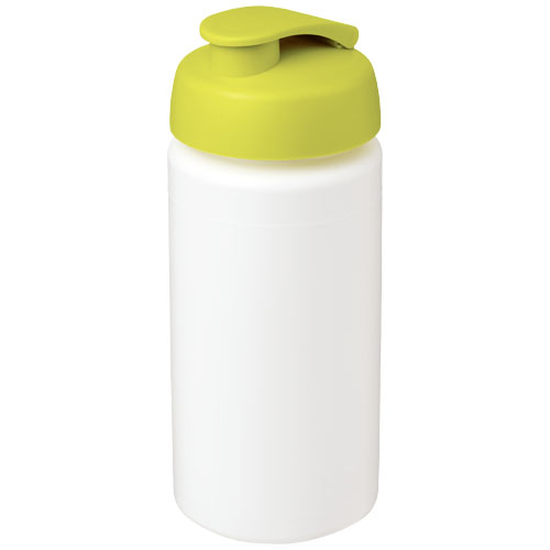 Gourde publicitaire de sport 500ml Baseline® Blanc et Citron vert